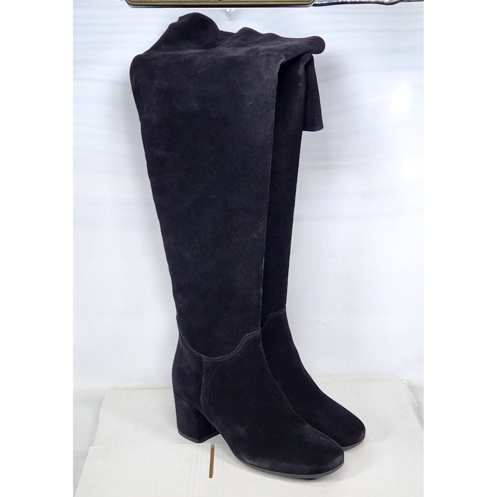 La Canadienne Jabra Boots Women Size 7 Black Suede Over The Knee Waterproof